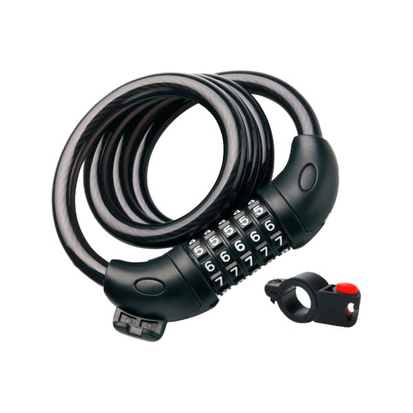 Замок велосипедний тросовий з кодовим замком 5 цифр ВК001 (12*1000)