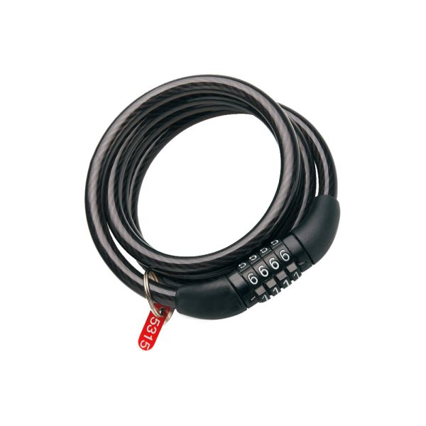 Замок велосипедний тросовий з кодовим замком 4 цифри (незмінні) ВК001(8*1000)