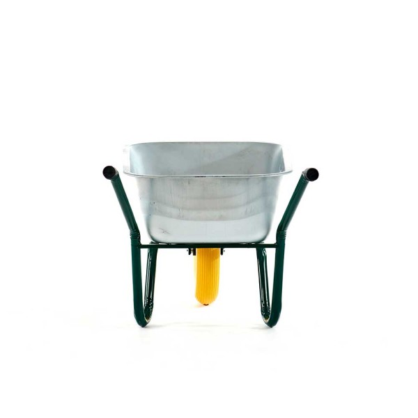 Тачка будівельна 1-но колісна 160кг/100л оцинковна колесо PU (зібрана)