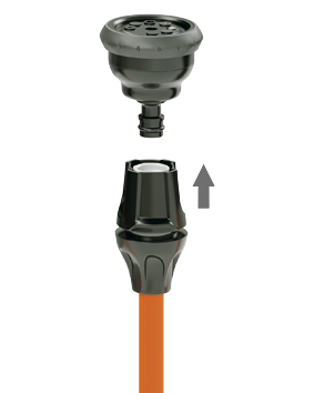 Шланг поливальний пружинний 1/2 15м, набір з конектором, розпилювачем, насадкою на кран 3/4, настінним тримачем