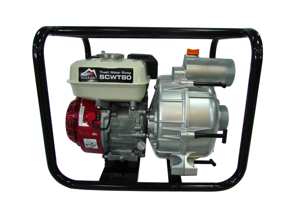 Мотопомпа для брудної води з комплектом рукавів (SCWT80H двигун Honda GX200, рукав для забору 75мм - 10м, рукав для зливу 75мм - 40м)