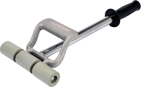 Валик притискний гумовий YATO : Ø38 x 190 мм, сталева телескопічна ручка L= 450-690 мм [6/180]