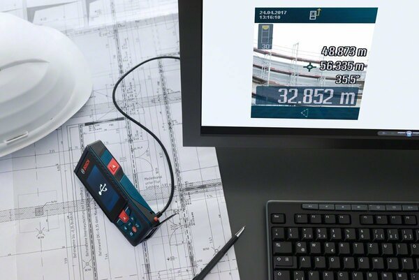 Далекомір лазерний Bosch GLM 120C + штатив BT 150, 0.08-120м, Bluetooth