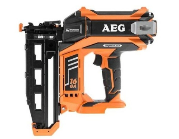 Цвяхозабивач акумуляторн AEG,Li-Ion 18V до цвяхів 16GA l=19-65мм,2 уд/сек,маг 105ш(БЕЗ АКУМУЛЯТОРА)