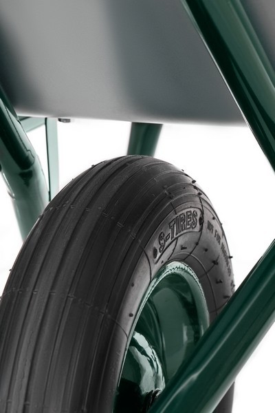 Тачка будівельна 1-но колісна 200кг/100л оцинкована колесо пневматичне (зібрана)