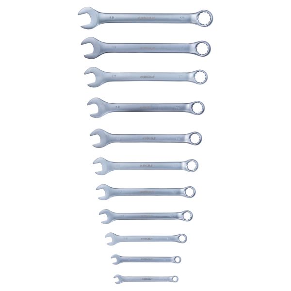 Ключі ріжково-накидні 11шт 7-19мм CrV satine SIGMA (6010151)