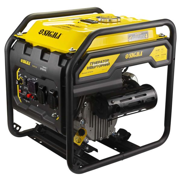 Генератор інверторний бензиновий 220В 4.0/4.5кВт 12л 4-х тактний ручний запуск SIGMA (5710741)