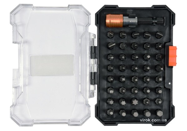 Насадки викруткові з тримачем STHOR Cr-V, з 6-гран. хвостов.- 1/4