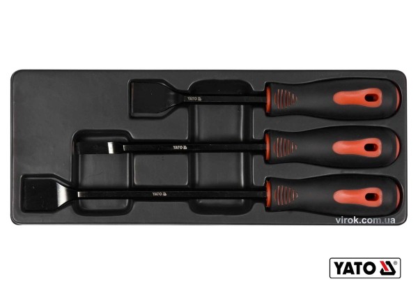 Набір скребків сталевих YATO : 25 x 220 мм, 10 x 270 мм, 25 x 310 мм, Cr-V, 3 шт [5/20]