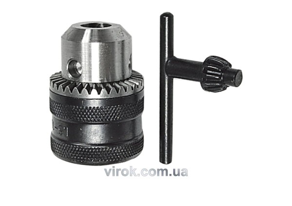 Патрон для дриля VOREL з ключовим затисканням Ø-1,5-13мм, 1/2