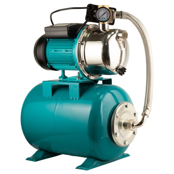 Станція 0.75кВт Hmax 46м Qmax 50л/хв (самовсмоктуючий насос нерж) 24л Україна AQUATICA JETSa80A5/UA (775097/24)