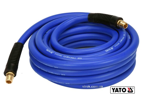 Шланг пневматичний гібридний (ПВХ+БНК) YATO: Ø12.5мм x10м, Ø=3/8
