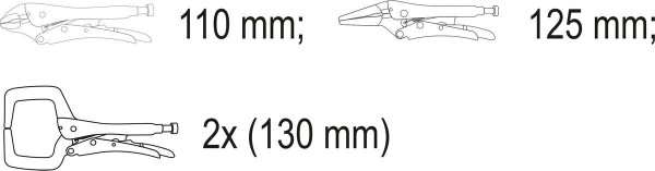 Кліщі затискні VOREL для зварювальних робіт, 4 шт. [6/24]