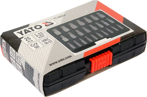 Набір екстракторів YATO 25 Од. Ø= 3-23 мм, для зломаних гвинтів [10]