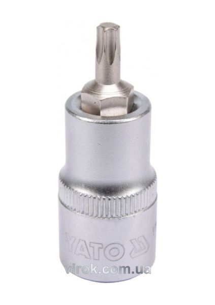 Головка торцева до квадрату 1/2" YATO з насадкою "TORX" Т27, L= 55 мм [40/240]