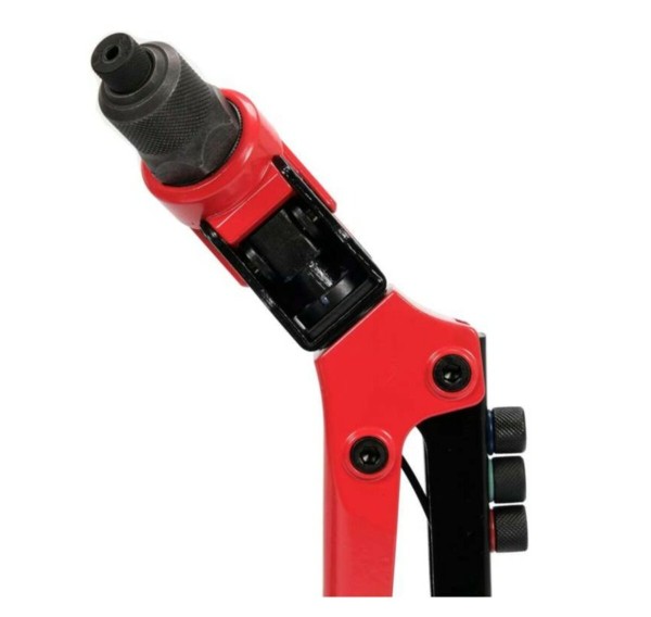 Заклепочник YATO з обертовою головкою l=275мм, для нітів Ø=2,4; 3,2; 4,0; 4,8мм, нітогайок М3-М6 [8]