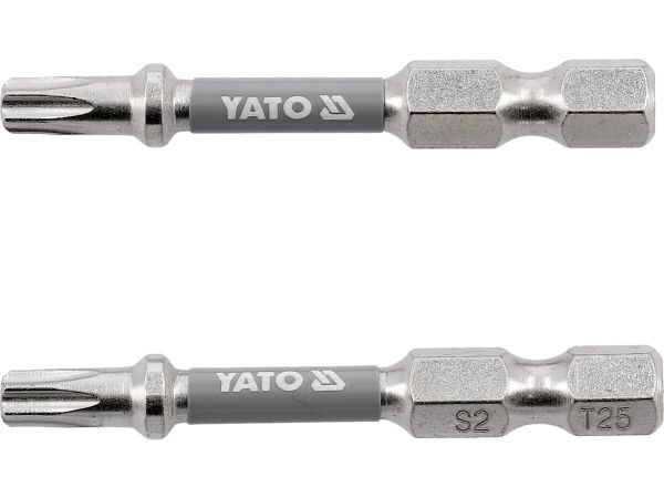 Насадка викруткова YATO TORX T25 х 50 мм. HEX 1/4", покрита нікелем, 2 шт.[10]
