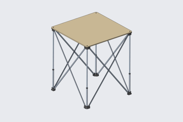 Швидко збірний компактний стіл-верстат для майстерні, на 4 ноги. Підвищенної міцності. H=700мм