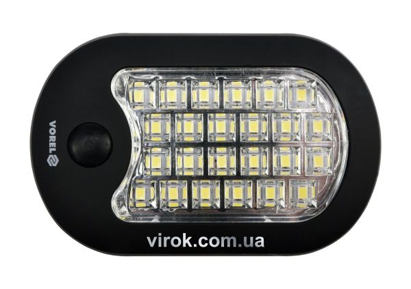 Ліхтар діодний з режимами 20+3 Vorel підвісний з гачком батарейковий 3ААА х 1,5 В [12/48]