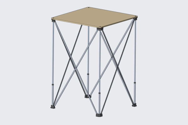 Швидко збірний компактний стіл-верстат для майстерні, на 4 ноги. Підвищенної міцності. H=900мм