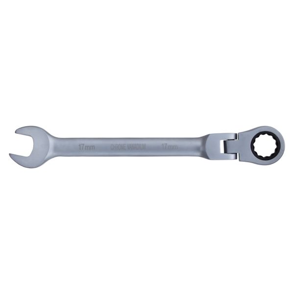 Ключ ріжково-накидний трещеточний з шарніром 17мм CrV satine SIGMA (6022671)