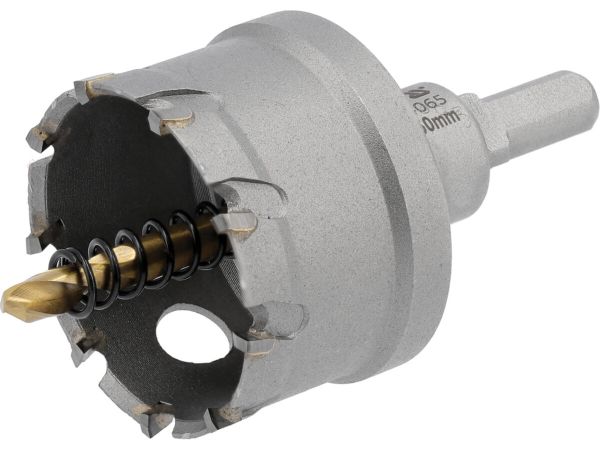 Свердло коронка по металу TCT YATO: Ø50 x 103 мм, товщ. до 25мм, з напрямним, 6-гран. хвост 3/8" [6]