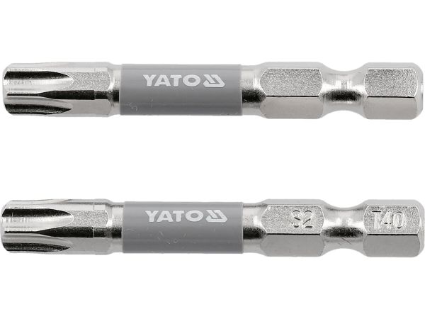 Насадка викруткова YATO TORX T40 х 50 мм. HEX 1/4", покрита нікелем, 2 шт.[10]
