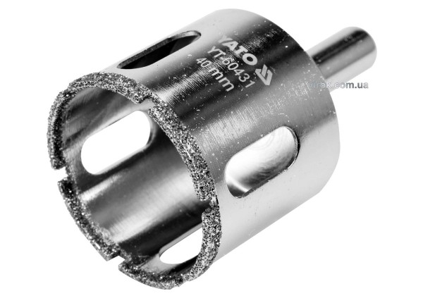 Свердло по гресу і кераміці YATO, Ø= 40 мм, при сухому і мокрому режимах [15/60]