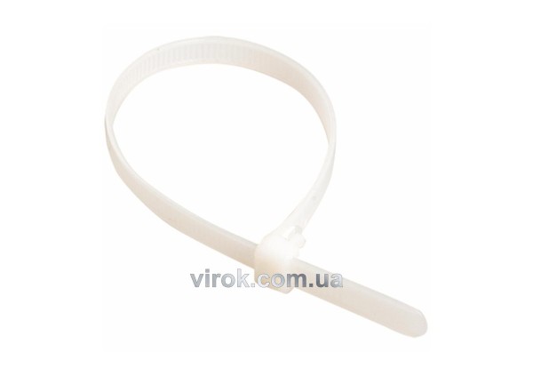 Хомут стяжний капрон. білий 450х8,8 100 шт [25]