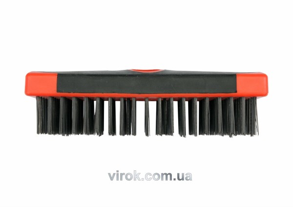 Щітка дротяна сталева YATO : 6- рядна, L=180 x 65 мм, пластикова [12/60]