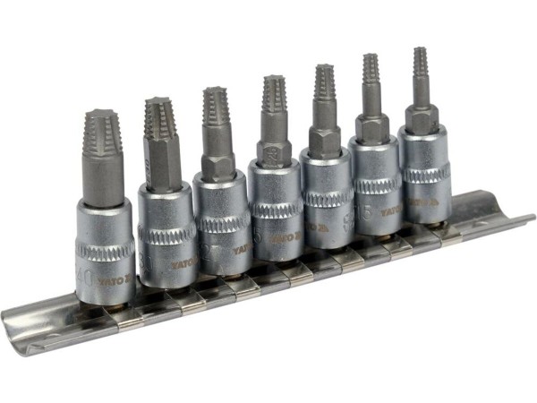 Головки торцеві з насадками TORX для видалення зірваних гвинтів YATO: до квадр. 1/4