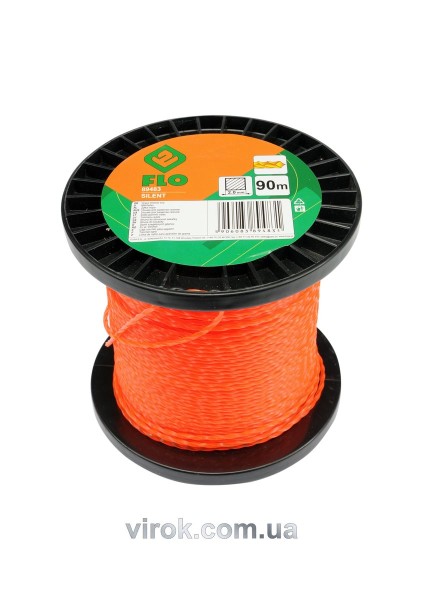 Жилка для тримера квадрат кручений FLO : 2 мм х 90 м (бобіна) [10/20]