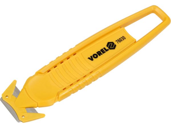 Ніж з трапецевидним лезом VOREL: безпечний, 148x38x10 мм [24/144]