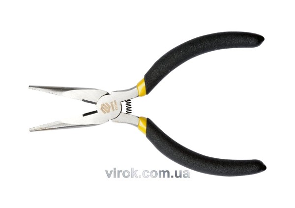 Щипці плоскі міні з ізольованими ручками VOREL, l= 125 мм [12/120]