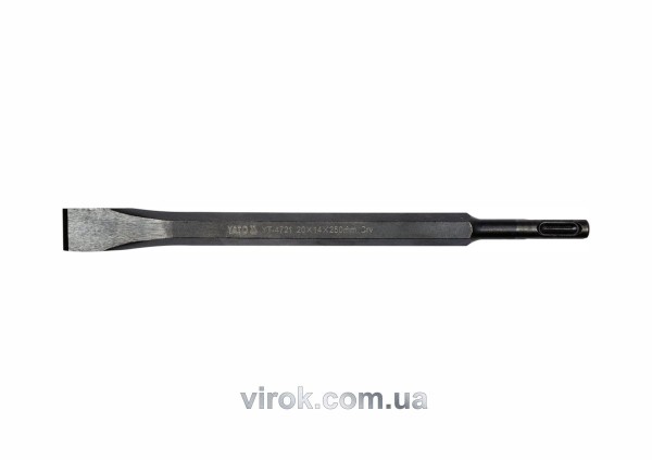 Зубило - долото YATO : SDS+, L= 20х14 х 250 мм. CrV [6/48]