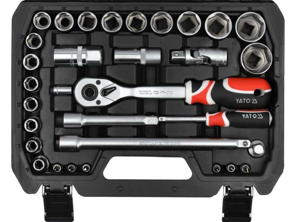 Набір головок торцевих і викруткових насадок YATO : квадрат 1/2