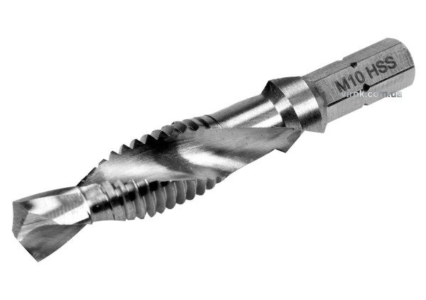 Свердло-мітчик YATO М10 х 1.5 мм, HSS М2, HEX-1/4