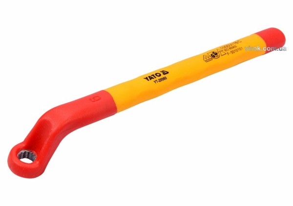 Ключ накидний YATO : Вигнутий, М6 мм, ізольований корпус VDE до 1000V (DW)