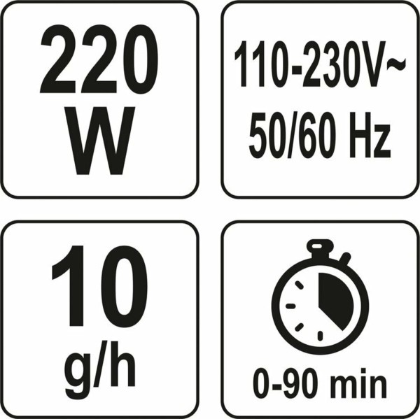 Генератор озону YATO мережевий 230В , 220 Вт, продукт.- 10 гр/год [4]