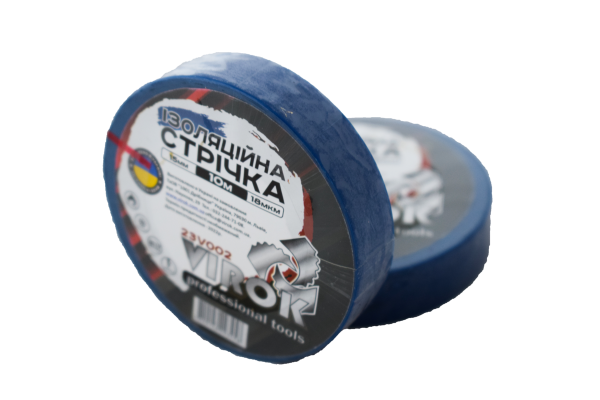 Стрічка ізоляційна VIROK : 15 мм х 10 м x 0,18 мм CИНЯ [15/240]