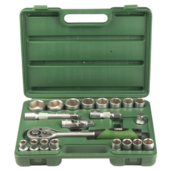 Набір насадок торцевих 1/2" 21шт GRAD (6004225)