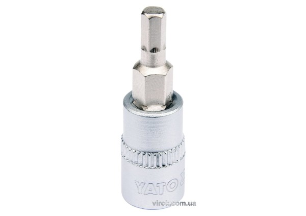 Головка торцева з насадкою HEX YATO : квадрат 1/4
