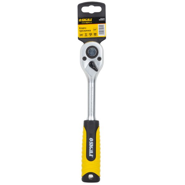 Ключ-тріскачка 1/2" 250мм 72T CrV SIGMA (6050011)
