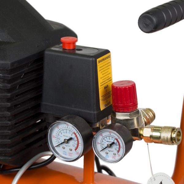 Компресор одноциліндровий 1.5кВт 198л/хв 8бар 50л (2 крана) GRAD (7043545)