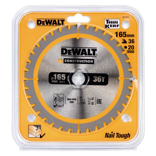 Диск пильний CONSTRUCTION DeWALT DT1950