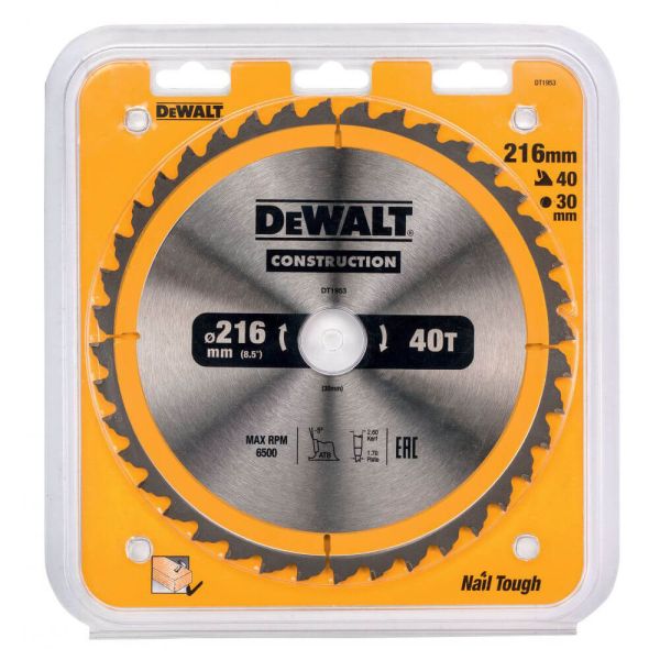 Диск пилковий СONSTRUCTION DeWALT DT1953