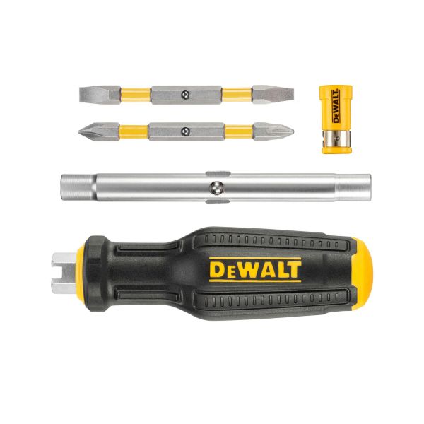 Викрутка - набір FULL FIT 6 Way з двома змінними бітами DeWALT DWHT66569-0