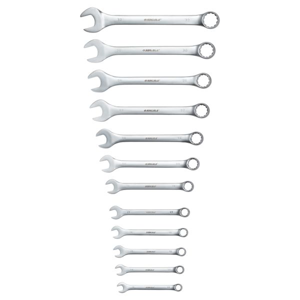 Ключі ріжково-накидні 12шт 13-32мм CrV satine (тк чохол) SIGMA (6010211)