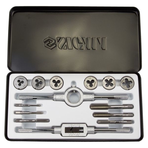 Набір плашок і мітчиків 14 предметів (металевий кейс) SIGMA (1643071)