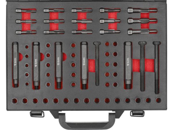 Набір для ремонту різьби "свічок" розжарювання YATO M8- М12 мм, 68 елем. [5]